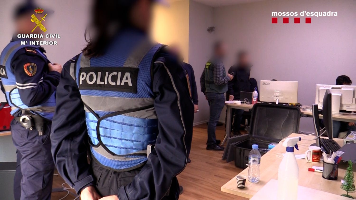 Guardia Civil y Mossos d’Esquadra desarticularon en noviembre de 2022 una organización criminal dedicada a estafas con criptomonedas en Albania | G. Civil