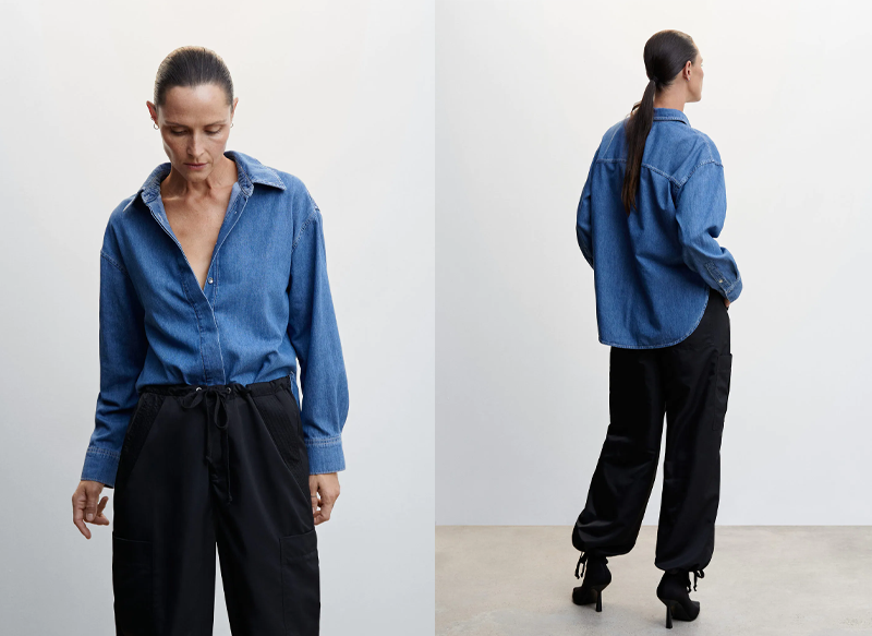 CAMISA DENIM OVERSIZE DE MANGO