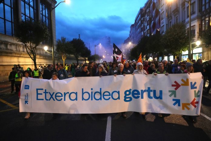 Manifestación en Bilbao a favor de los presos de ETA