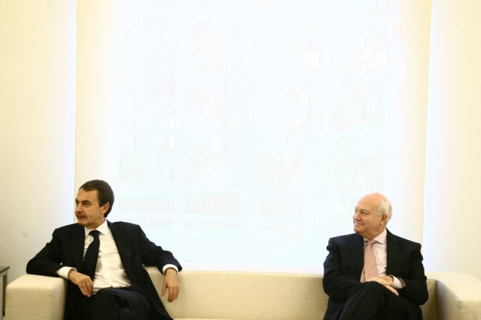 José Luis Rodríguez Zapatero y Miguel Ángel Moratinos.