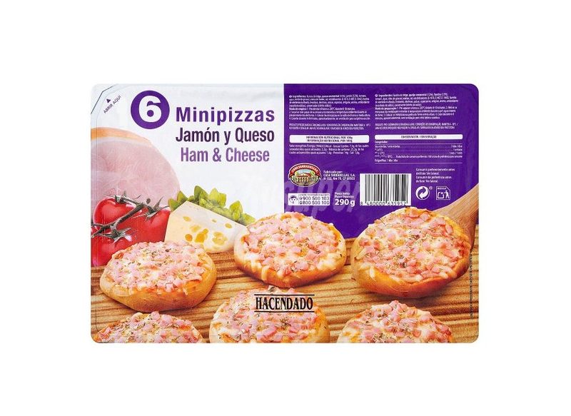 MINIPIZZAS DE JAMÓN Y QUESO DE MERCADONA