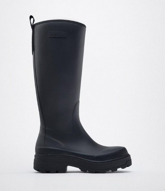 bota plana lluvia tretorn x zara