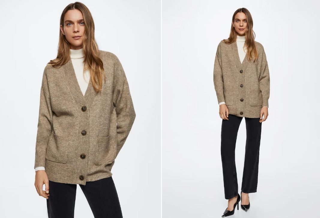 cardigan punto oversize