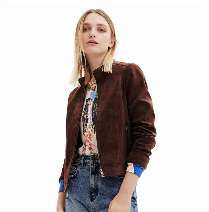 chaqueta efecto ante desigual