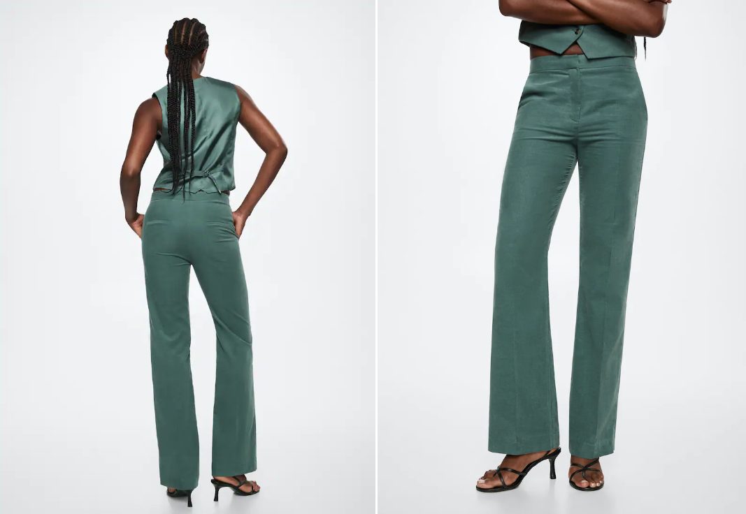 pantalon micropana verde agua