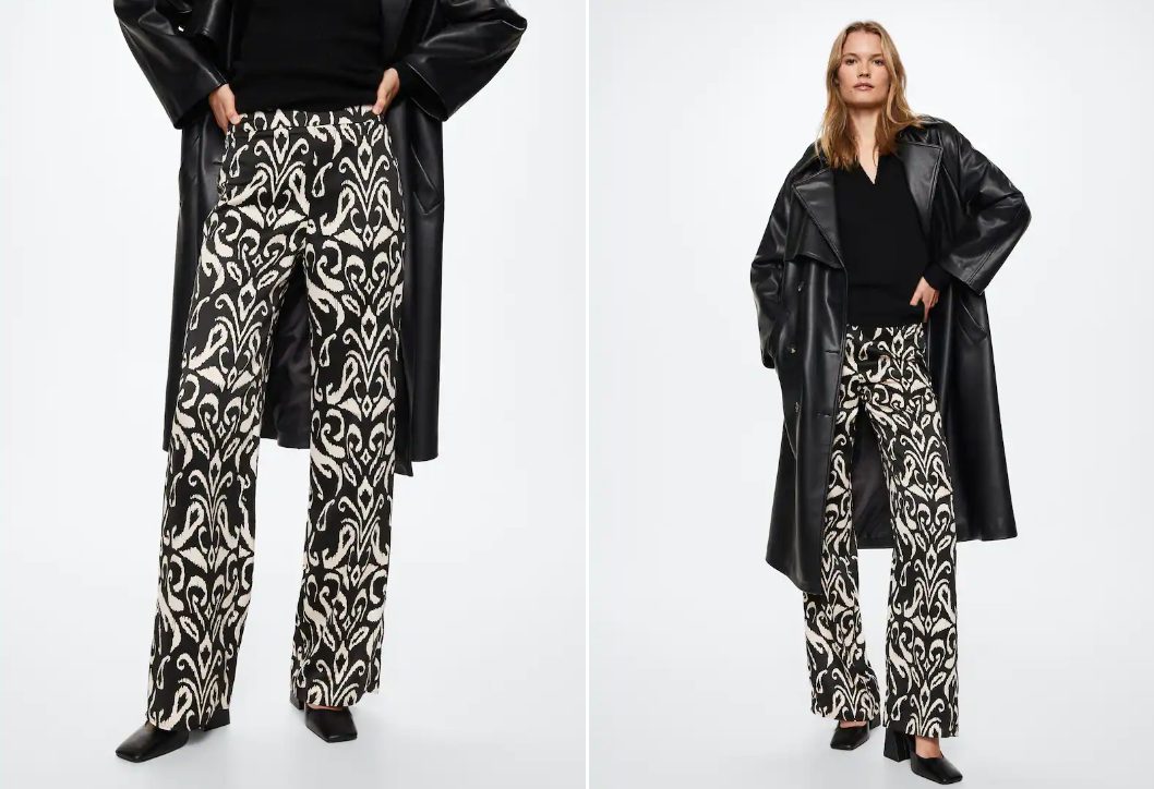 pantalones de mango satinados