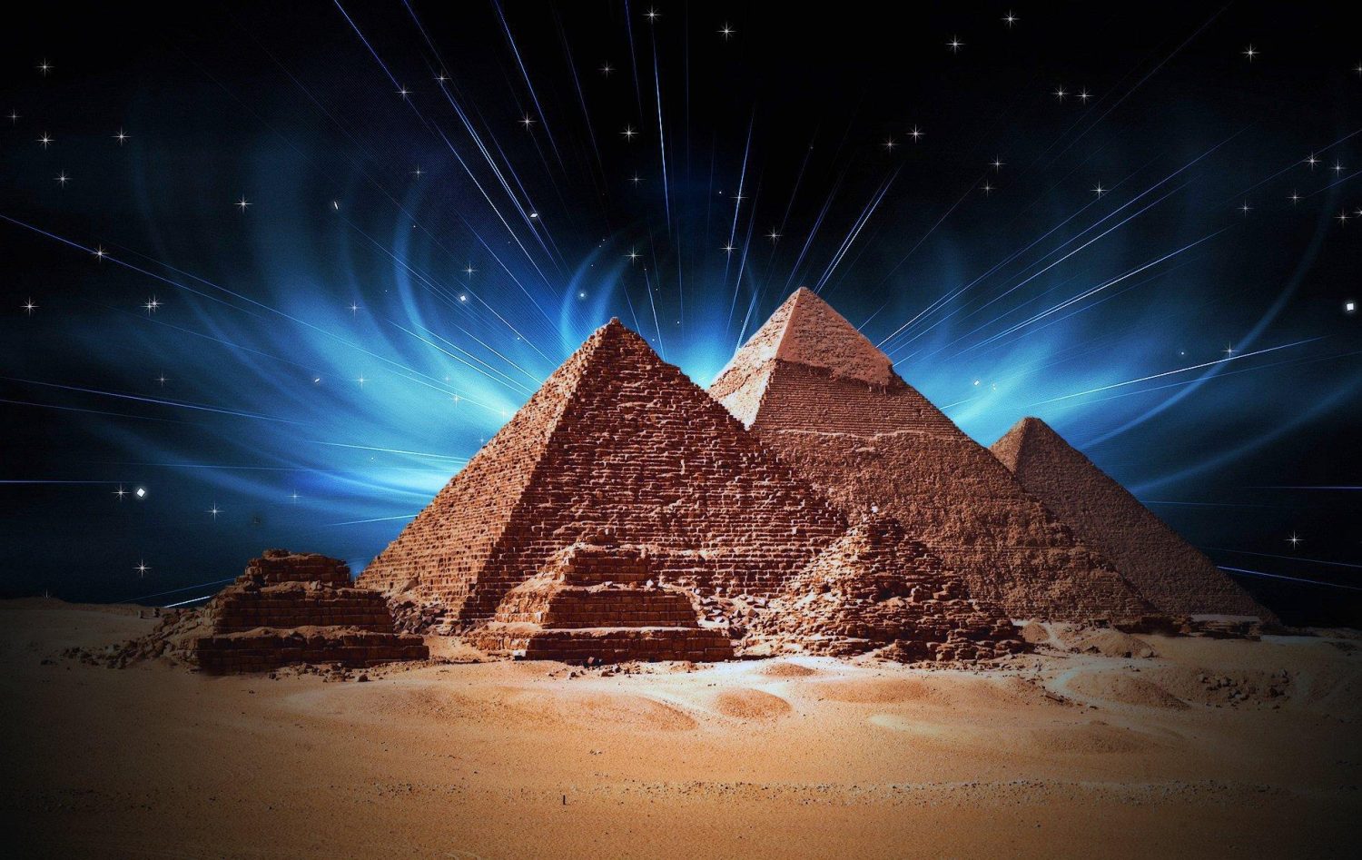 pirámides egipcias noche