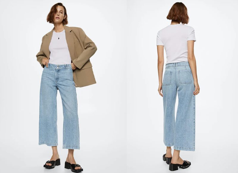 JEANS TIRO MEDIO WIDELEG DE MANGO, OTRA DE LAS PRENDAS PARA IR A LA TENDENCIA EN 2023