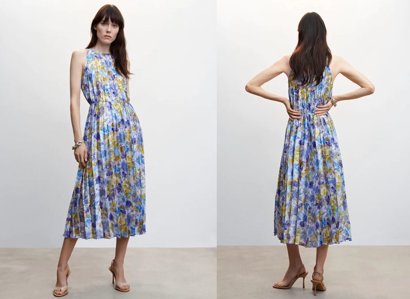 VESTIDO PLISADO ESTAMPADO