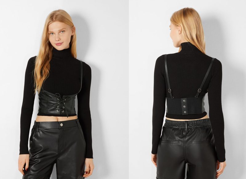 TOP CORSÉ LACE UP DE BERSHKA