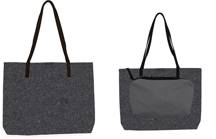 El bolso 'shopper' de fieltro gris de Amazon con el que serás la más 'cool' de la oficina