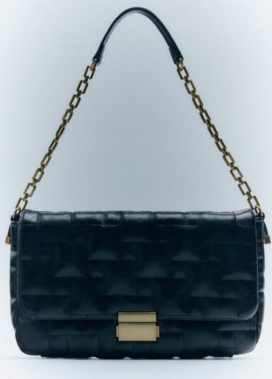 bolso de zara acolchado rebajado