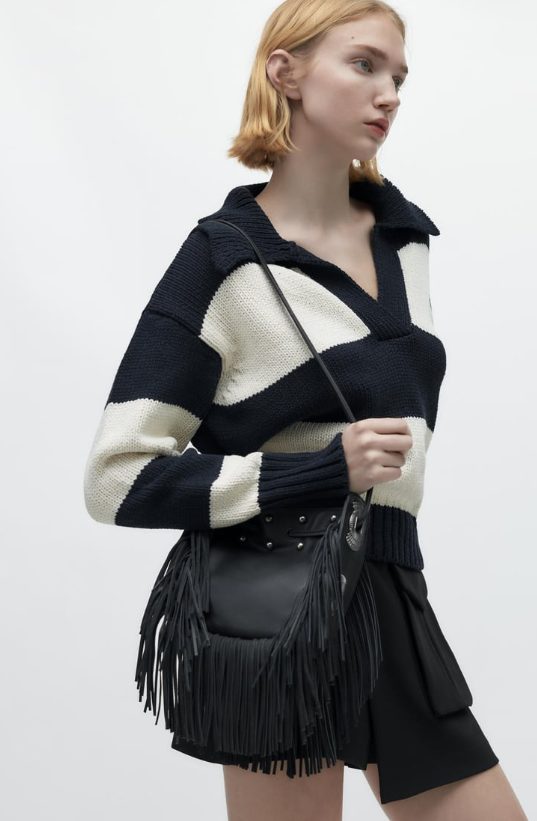 bolso de zara flecos