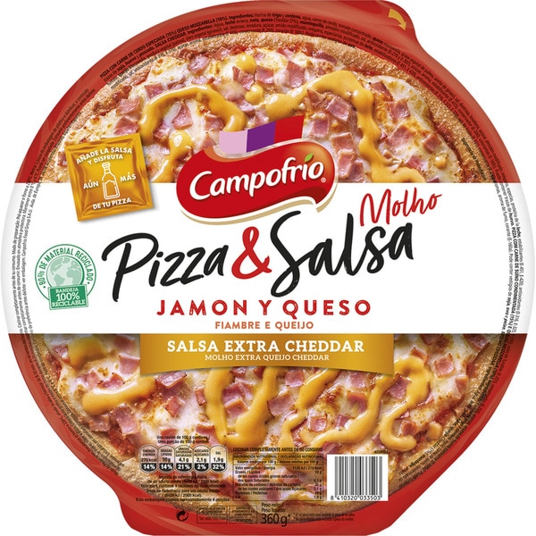 pizza campofrio jamon y queso