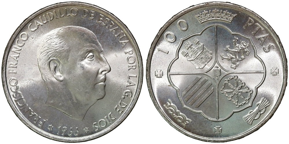 100 pesetas 1966
