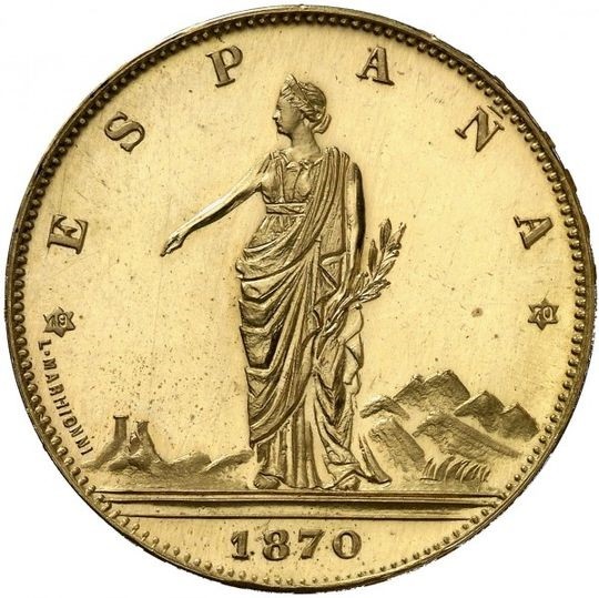 100 pesetas de 1870