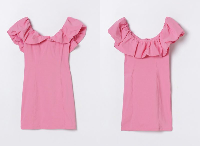 VESTIDO CON HOMBROS DESCUBIERTOS