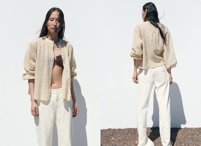 BLUSA TEJIDO RÚSTICO, ENTRE LAS MEJORES CAMISAS DE ZARA
