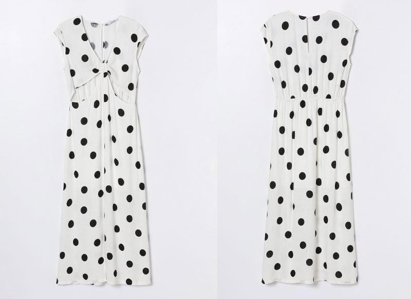 VESTIDO RÚSTICO MIDI DE TOPOS