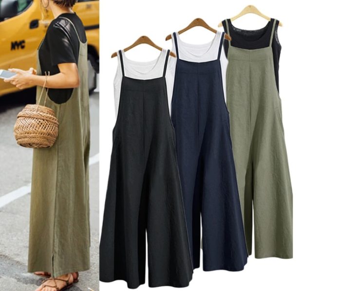 El peto fluido de Aliexpress que será tu outfit favorito para la oficina cuesta menos de 10 euros
