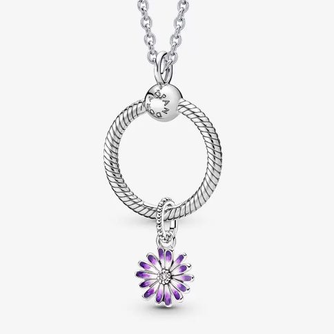 colgante margarita morada joyas de pandora primavera