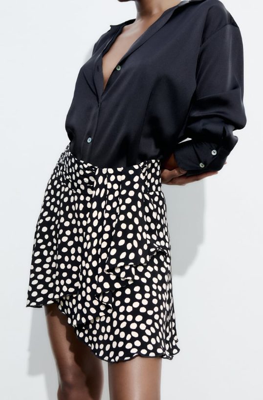 mini lunares faldas de zara basicas