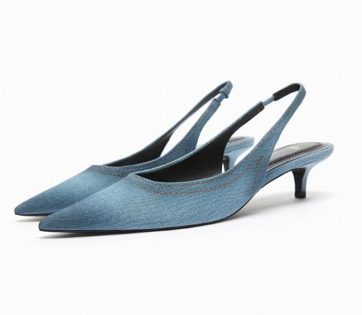 zapatos tacon denim