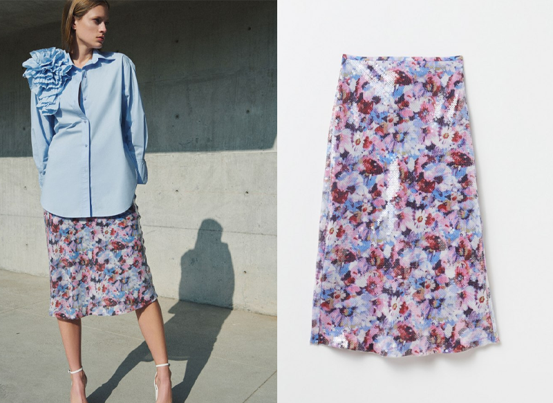 FALDA LENTEJUELAS PRINT DE SFERA