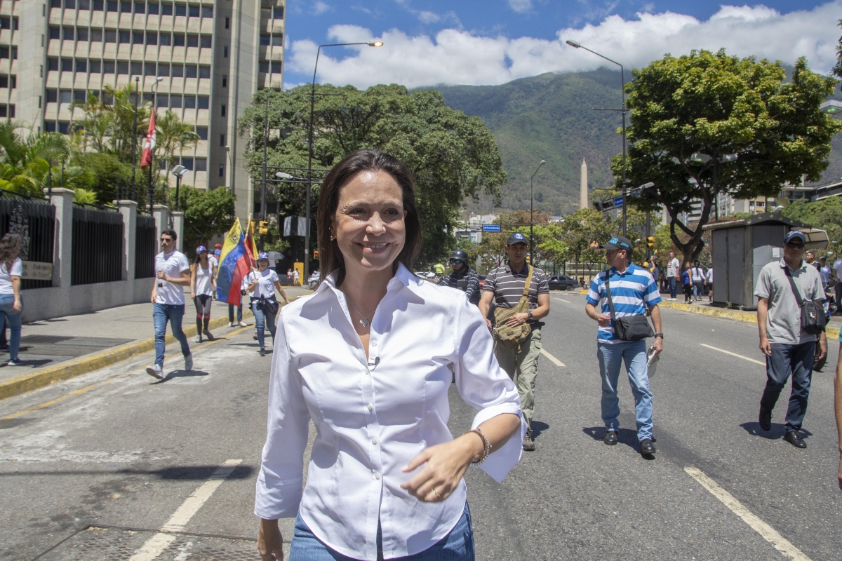 María Corina Machado, candidata a las primarias en Venezuela.