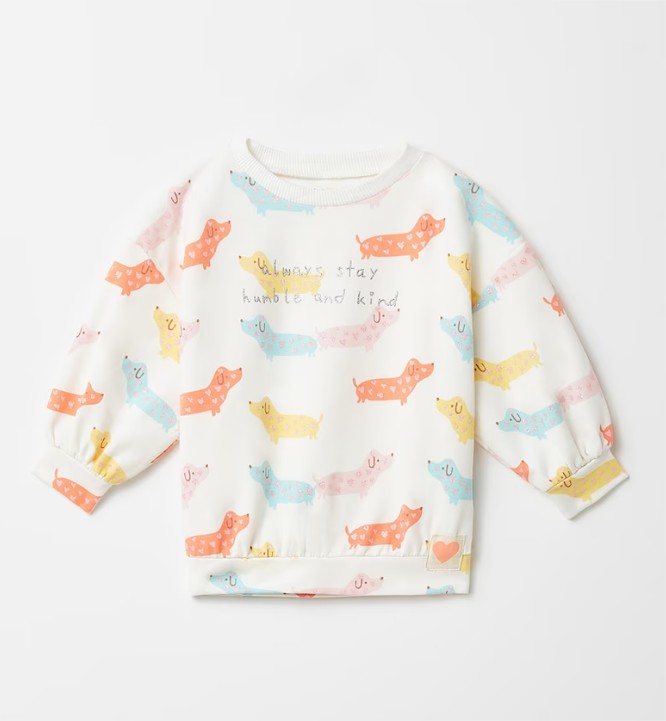 Sudadera perritos multicolor bebé niña el corte ingles