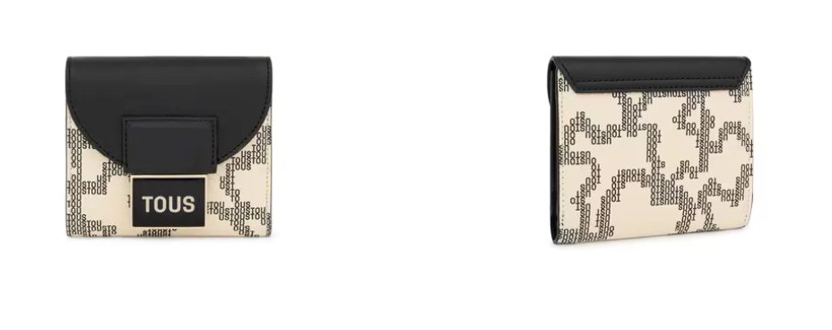 cartera flap beige