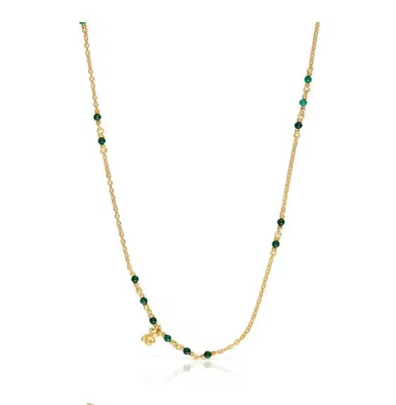 collar plata vermeil malaquita tous