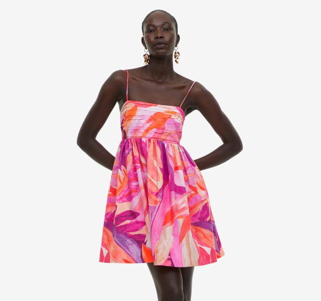 Vestido estampado top h&m