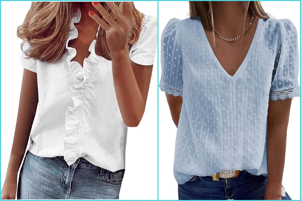 Amazon tiene estas blusas de manga corta para ir siempre elegante y fresca al trabajo