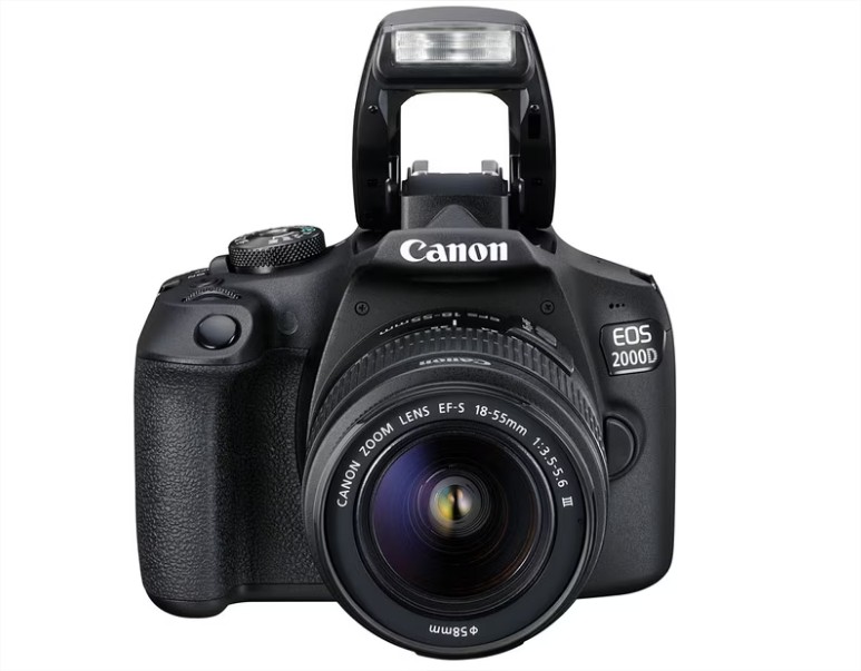 Cámara réflex Canon EOS 2000D + Objetivo EF-S 18-55 mm DC el corte ingles