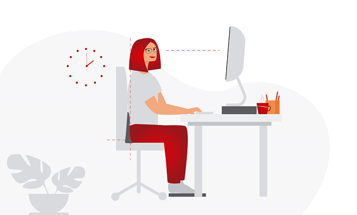 Pablo de la Serna explica cómo evitar el dolor de espalda en largas jornadas de estudio 1 Moncloa ILUSTRACIN Postura correcta estudios marzo2023 Moncloa