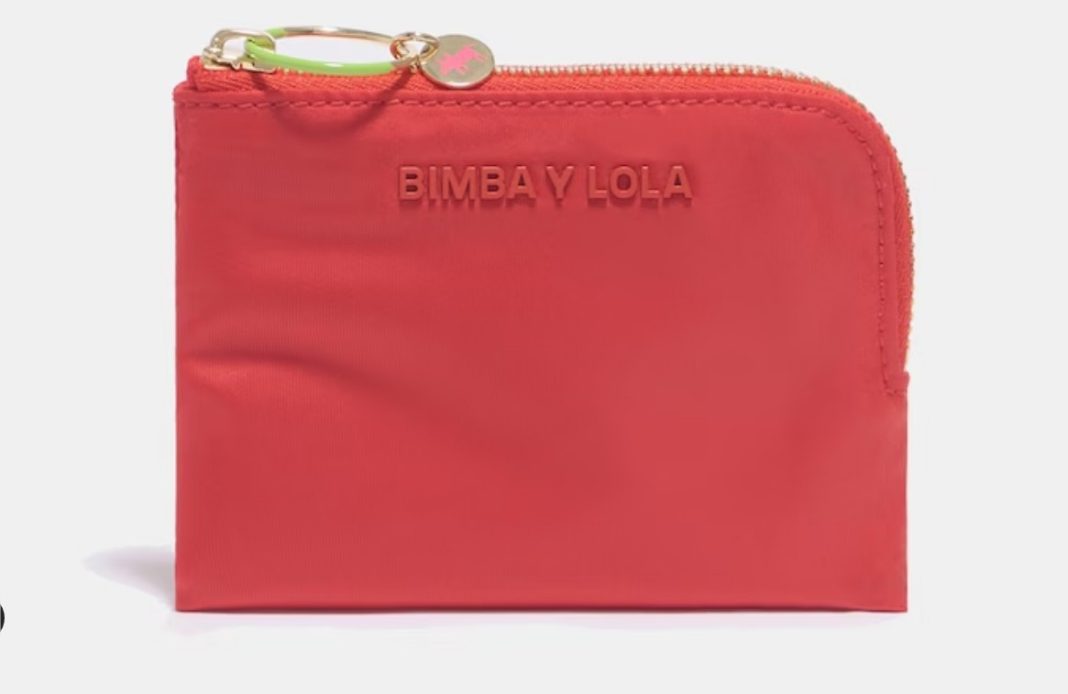 Monedero curvo nylon rojo el corte ingles