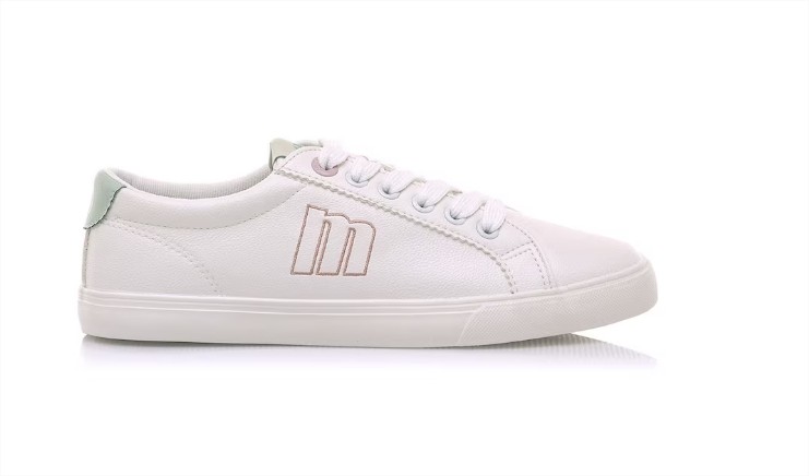 Zapatillas deportivas de mujer color blanco con detalle de trasera en verde el corte ingles