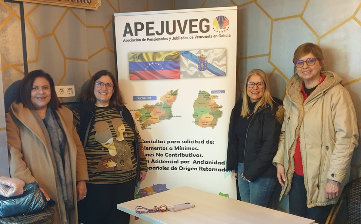 Miembros de la Asociación de Pensionados y Jubilados Venezolanos en Galicia.