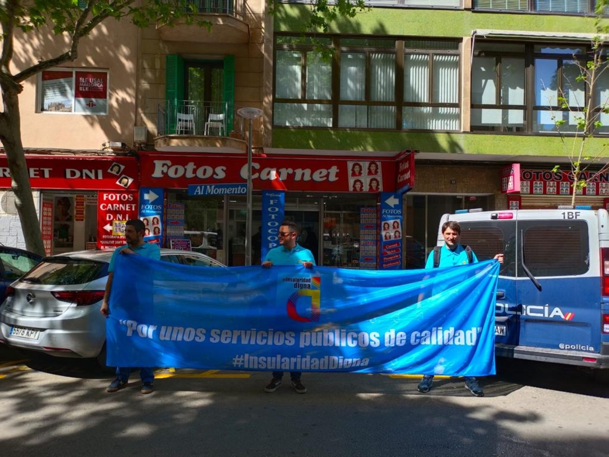 Los policías de Baleares hicieron una protesta hace 15 días por la visita del ministro Marlaska.