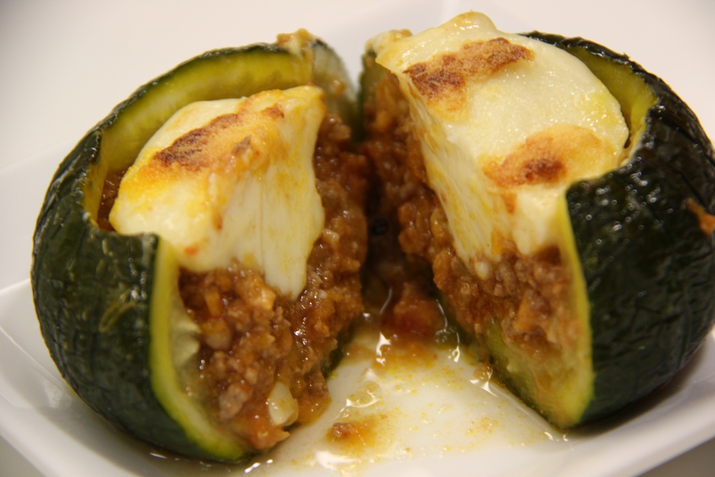servir calabacines rellenos