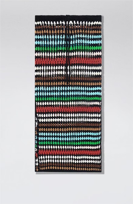 Falda de crochet con estampado de rayas Moncloa