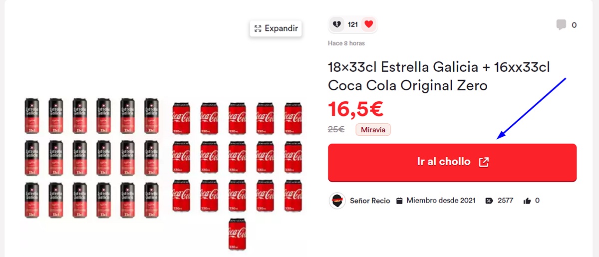 Michollo. OFERTA COCA COLA + CERVEZA