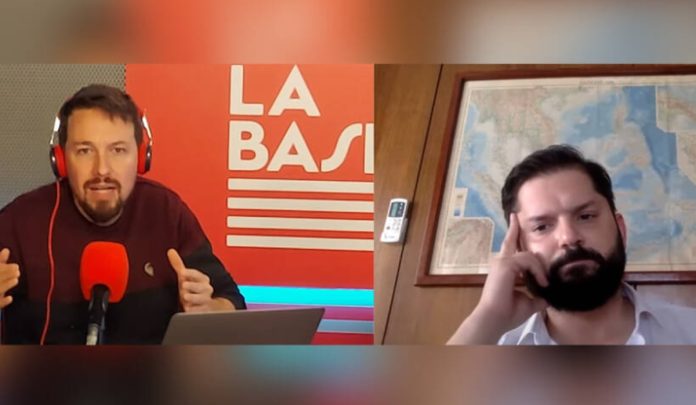 Pablo Iglesias y Gabriel Boric, presidente de Chile.
