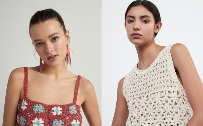 prendas de crochet de El Corte Inglés