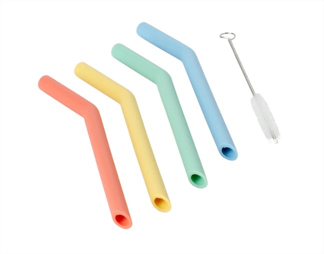 4 pajitas silicona