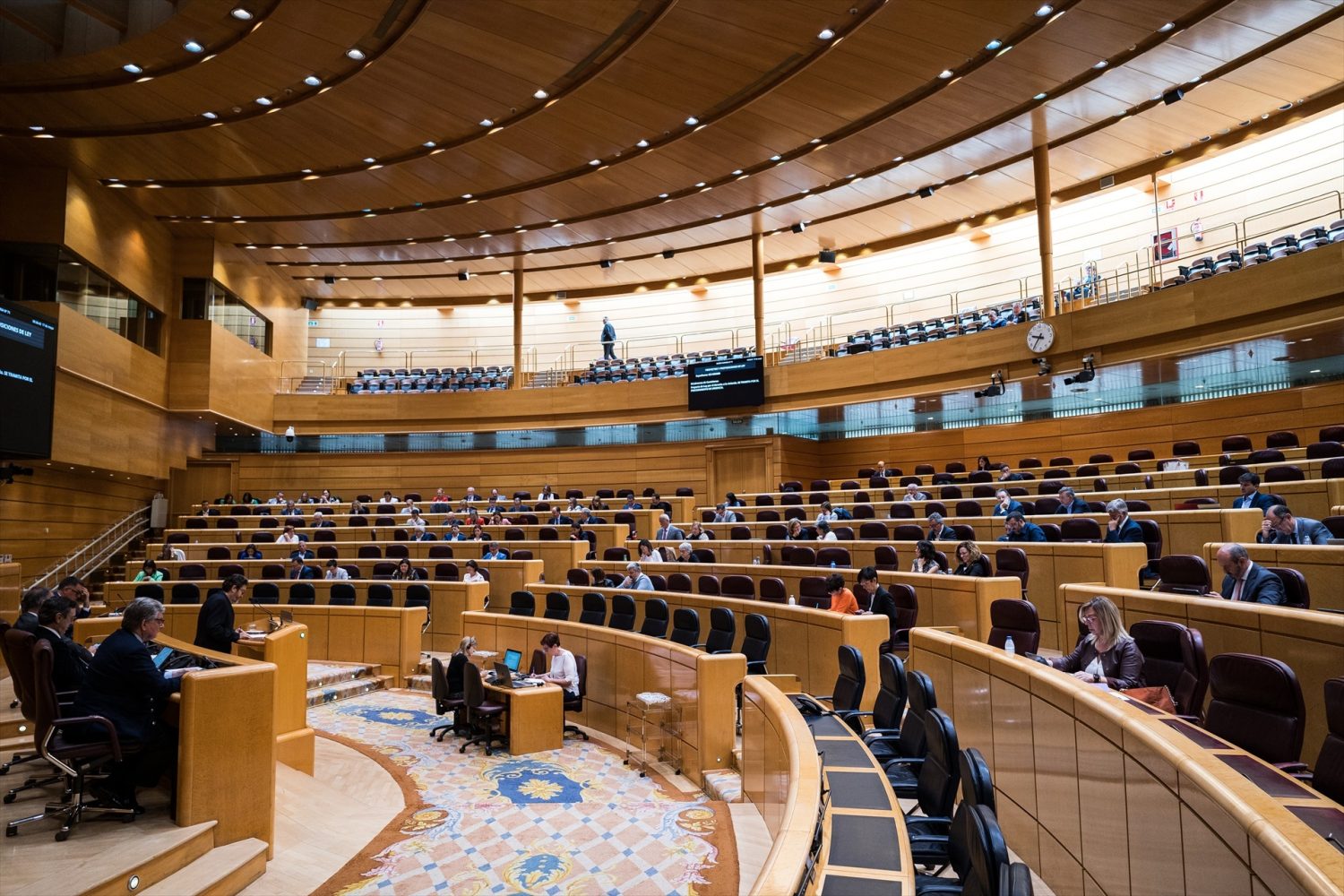 Vista general de una sesión plenaria en el Senado, a 17 de mayo de 2023, en Madrid