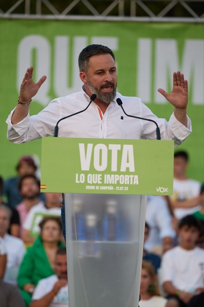 EuropaPress 5346206 candidato vox presidente gobierno santiago abascal acto cierre campana vox Moncloa