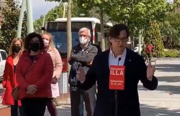 Salvador Illa junto al investigado Josep Félix Ballesteros