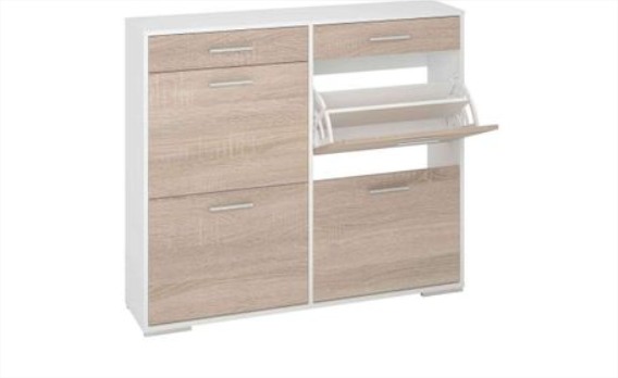 Mueble zapatero 4 puertas + 2 cajones